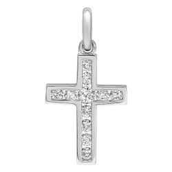 Croix en Or Blanc 750 & Diamants 0,20 ct - Murat Paris