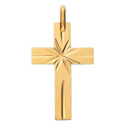 Croix Etoilée en Or Jaune, Dimension 15 x 24 mm - Lucas Lucor