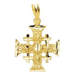 Croix Jérusalem en Or Jaune 750, Dimension 17 x 17 mm - Lumiosa