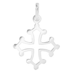 Croix Occitane Ajourée Fil Massif en Or Blanc 375 ou 750 - Emanessence