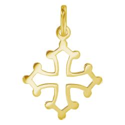 Croix Occitane Ajourée Fnesse en Or Jaune 750 - Emanessence