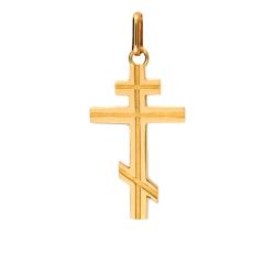 Croix Orthodoxe 15 x 23 mm en Or Jaune 375 - Lucas Lucor