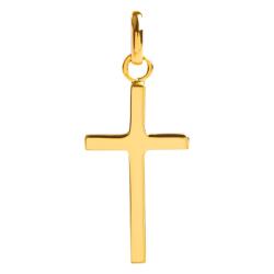 Croix Section Carrée en Or Jaune 375 ou 750, Dimension 13 x 28 mm - Emanessence
