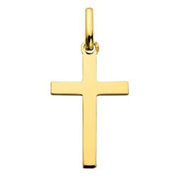 Croix Simple en Or Jaune 375, Dimension 16 x 11 mm - Augis