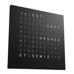 Horloge Earth 45 : Black Pepper (Français) - 45 cm - Qlocktwo