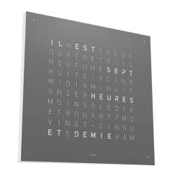 Horloge Earth 45 : Grey Pepper (Français) - 45 cm - Qlocktwo