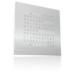 Horloge Earth 45 : Stainless Steel (Italien) - Qlocktwo