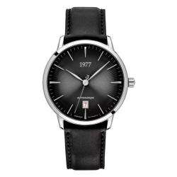 Montre EDMOND noir argenté cuir 1977P01133 - 1977