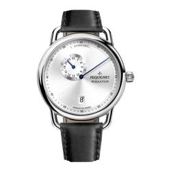 Montre Equus Régulateur 4460433 cuir noir - Pequignet