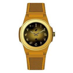 Montre Marco Polo's Journey Black Corner x Anka - Orange & Or - Black Corner