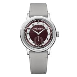 Montre Millesime Small Seconds 39 mm - Cadran Tuxedo lie de vin et gris clair - Raymond Weil