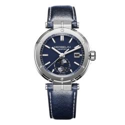 Montre Newport Auto Phase De Lune Bleu 2889A15LBL - Herbelin