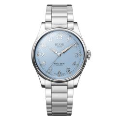 Montre Royal Smith 90-006 Breguet Numerals Silver Case Blue Dial - Kuoe Kyoto