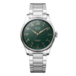 Montre Royal Smith 90-006 Breguet Numerals Silver Case Green Dial - Kuoe Kyoto