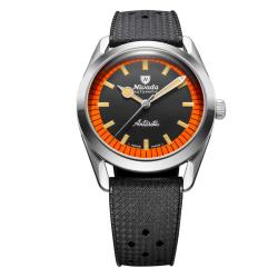 Montre Super Antarctic Black & Orange 38mm no date 32057A - Nivada Grenchen