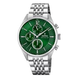 Montre Timeless Chronograph vert Argenté F20285/8 - Festina