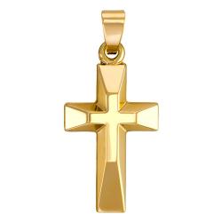 Pendentif Croix 3D en Or Jaune 750 - Vandona