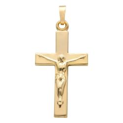 Pendentif Croix Christ en Or Jaune 375 - Vandona