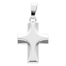 Pendentif Croix Creuse en Or Blanc 375 - Vandona