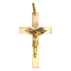 Pendentif Croix en Or Jaune 750, Dimension 17 x 30 mm - Lucas Lucor