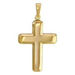 Pendentif Croix Latine en Or Jaune 375 - Vandona