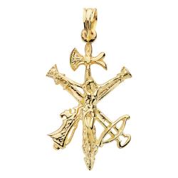 Pendentif Croix Légionnaire en Or Jaune 750 - Lumiosa