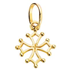Pendentif Croix Occitane en Or Jaune 750, Dimension 13 x 16 mm - Vandona
