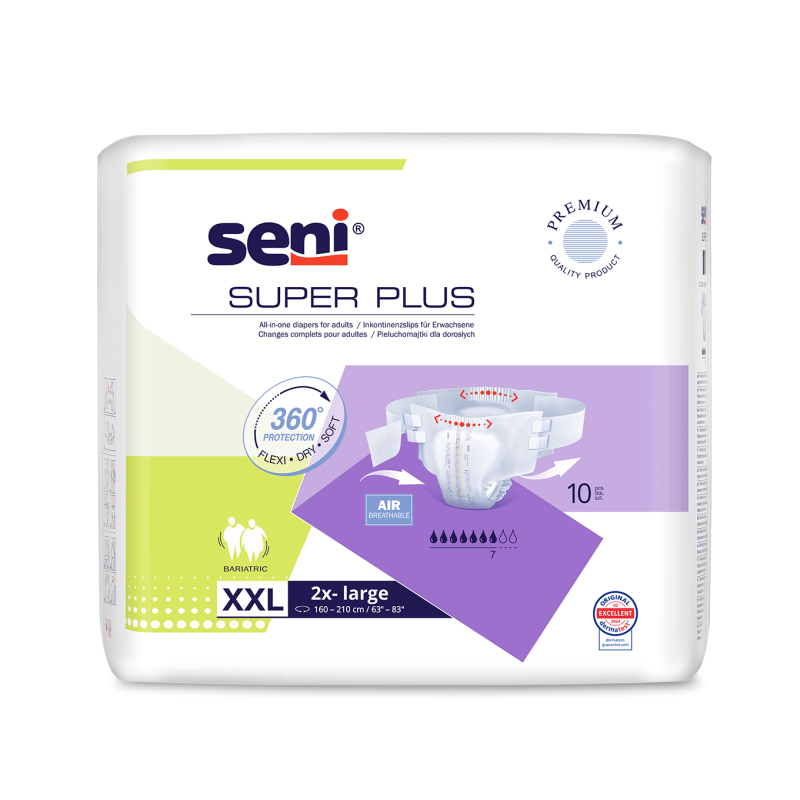 12 paquets - Changes complets SENI PLUS - Nuit - XXL - 120 unités