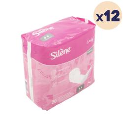 12 paquets - Couches adultes féminines Lady Confort Normal Silène - 240 unités