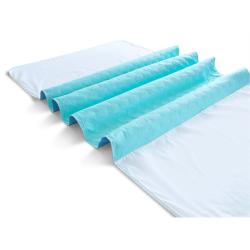 Alèses lavables absorbantes en tissu avec rabats pour lit double 135 x 85cm - lot de 2