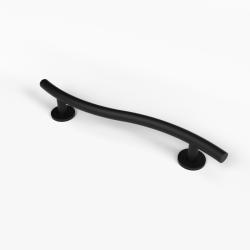 Barre d'appui courbée noire mat - Noir - 45 cm