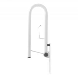 Barre d'appui rabattable WC - Blanc - 100 kg