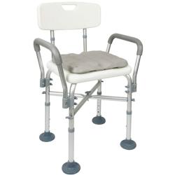 Chaise de douche avec accoudoirs amovibles rembourrée Salamanca - 33 cm