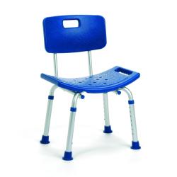 Chaise de douche avec dossier Zoé bleue - Non - 51 cm