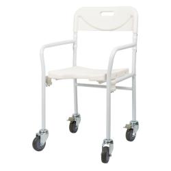 Chaise de douche pliable à roulettes - Oui - 54 cm