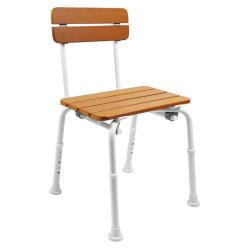 Chaise de douche design effet bois - Non - 29 cm