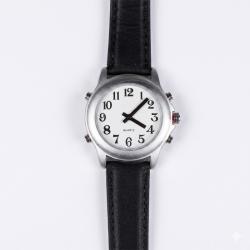 Montre parlante Classic homme malvoyante avec date et alarme - Taille : Homme - Noir - Homme