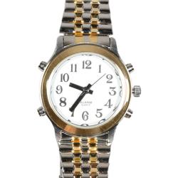 Montre parlante Style homme malvoyant avec date et alarme - Taille : Homme - Argent - Homme