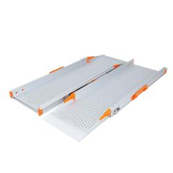 Paire de rampes d'accès extra larges - 142,5 à 244 cm - Norme ERP - Aluminium - Poids max supporté : - 275 kg