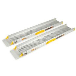 Paire de rampes d'accès télescopiques éco longues - 150 à 365 cm - Norme ERP - Aluminium - Poids max supporté : - 275 kg