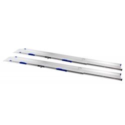 Paire de rampes d'accès télescopiques et pliables FEAL - 107 à 295 cm - Norme ERP - Aluminium - Poids max supporté : - 300 kg
