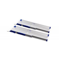 Paire de rampes d'accès télescopiques FEAL - 116 à 288 cm - Norme ERP - Aluminium - Poids max supporté : - 250 à 400 kg