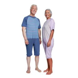 Pyjama grenouillère court et léger adulte Benefactor - Taille : 1 - Bleu marine - 1