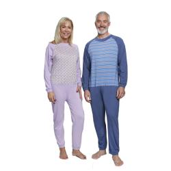 Pyjama grenouillère long adulte Benefactor - Taille : 2 - Parme - 2