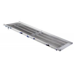 Rampe d'accès extra longue pliable et légère - 250 cm - Norme ERP - Aluminium - Poids max supporté : - 400 kg