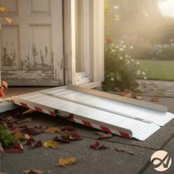 La rampe d'accès pliable APLOS - 182,9 cm - Norme ERP - Aluminium - Poids max supporté : - 300 kg