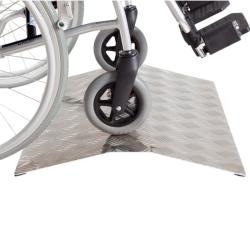 Rampe de seuil en aluminium non pliable - 100 mm - Norme ERP - Aluminium - Poids max supporté : - 250 kg