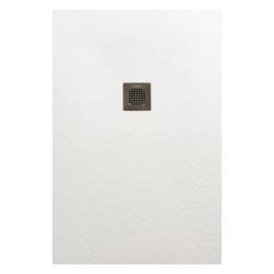 Receveur de douche souple Solidsoft Square drain - Noir - 3 cm