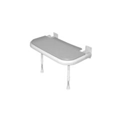 Siège de douche rembourré rectangulaire ADA - Gris - 65 et 70 cm
