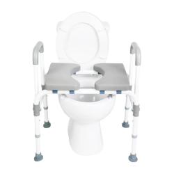 Siège de toilette à hauteur et largeur variables avec seau Cordoba - 43 cm